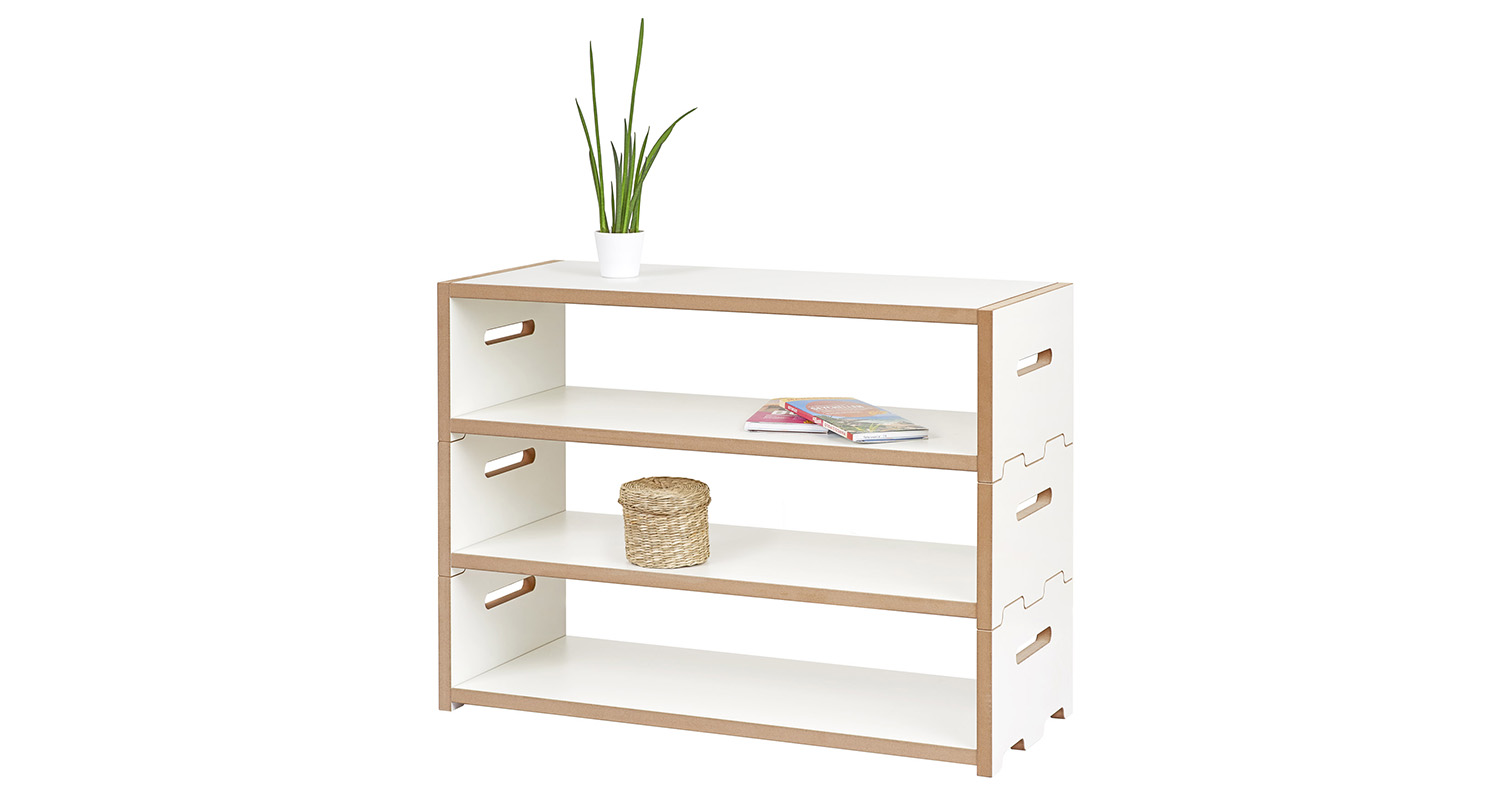 Tojo-hochstapler weiß / Tojo-hochstapler Grundmodul niedrig weiß